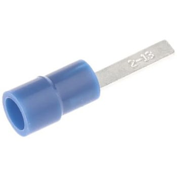 圧着ブレード端子 RS PRO 絶縁 刃長さ13mm 刃幅2.4mm 青 アンシュラウド， 16AWG → 14AWG RS PRO