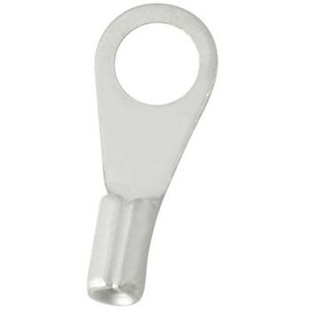 RS PRO 丸形圧着端子， 内径：3.2mm， スタッド径：3.2mm， シルバー RS PRO