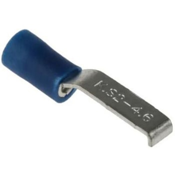 圧着ブレード端子 RS PRO 絶縁 刃長さ17.4mm 刃幅4.6mm 青 アンシュラウド， 16AWG → 14AWG RS PRO