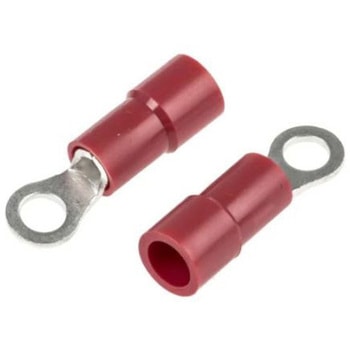 RS PRO 丸形圧着端子， 内径：3.2mm， スタッド径：M3， 赤 RS PRO