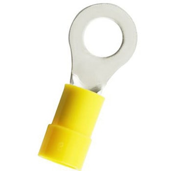 RS PRO 丸形圧着端子， 内径：6.4mm， スタッド径：M6， 黄 RS PRO