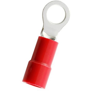 RS PRO 丸形圧着端子， 内径：4.3mm， スタッド径：M4， 赤 RS PRO