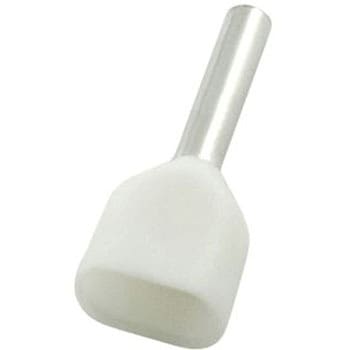 RS PRO ブーツレースフェルール， 最大ワイヤサイズ 2 x 0.75mm2， ピン長さ 8mm， ピン径 2.1mm RS PRO