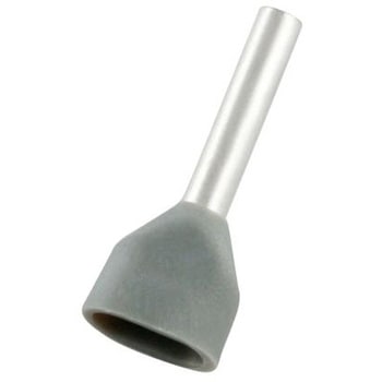 RS PRO ブーツレースフェルール， 最大ワイヤサイズ 2 x 0.75mm2， ピン長さ 10mm， ピン径 2.1mm RS PRO