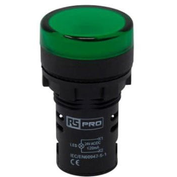 パイロットランプ 表示灯 RS PRO LED 緑 丸型 RS PRO