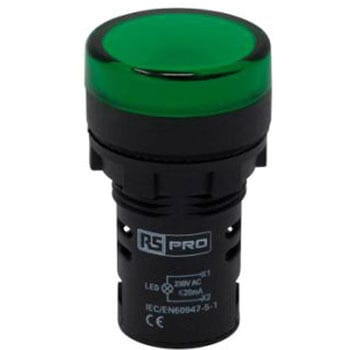 パイロットランプ 表示灯 RS PRO LED 緑 丸型 - RS PRO