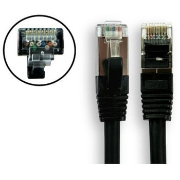RS PRO カテゴリ8 (Cat8) ケーブル， 1m， 黒， S/FTP RS PRO
