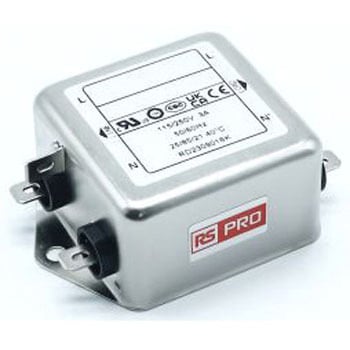 RS PRO EMIフィルタ 単相 3A シャーシーマウント 2200pF 2x2mH 0.5mA Two Stage 1MΩ RS PRO