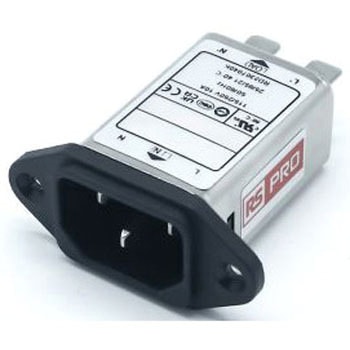 RS PRO IECインレット シャーシマウント 10A 250 V ac RS PRO