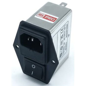 RS PRO IECインレット 2ヒューズ 2極 シャーシマウント 2A 250 V ac - RS PRO