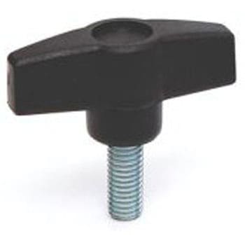 つまみノブ RS PRO ウィング， M6 x 20 黒 - RS PRO