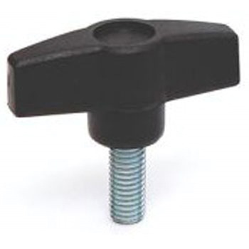 つまみノブ RS PRO ウィング， M6 黒 - RS PRO