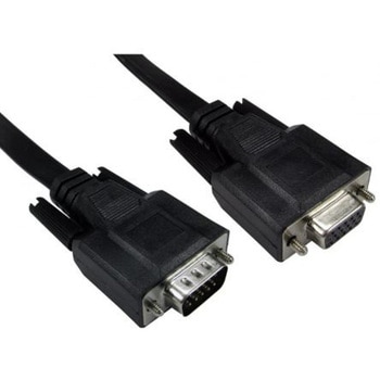 1m SVGA Male to Female Cable - Flat RS PRO
