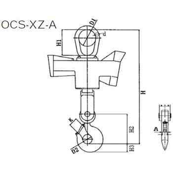 OCS-XZ-AN-10 クレーンスケール 1個 イーグルクランプ 【通販モノタロウ】