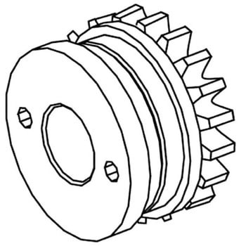 駆動プーリー組品 1．2mm 白光