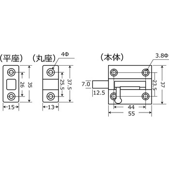 ステン丸棒ラッチ WAKI(和気産業)