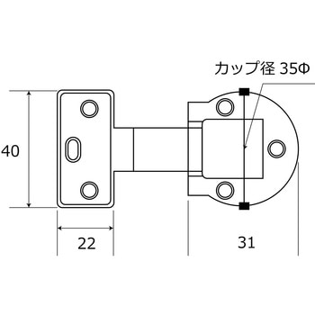 アングル丁番 WAKI