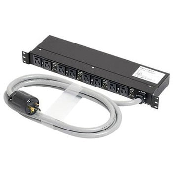 1Uコンセントバー (100V 30A 8口) 摂津金属工業