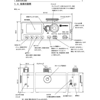 KANOMAX 光散乱式デジタル粉じん計 □▽838-2604 3432 1台-