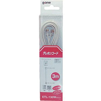 ETL-130W �e���z���R�[�h �G�C�g���� �p�\�R���Ή� NTT�d�l �z���C�g�F �R�[�h��3m 1�� ETL-130W 09900249