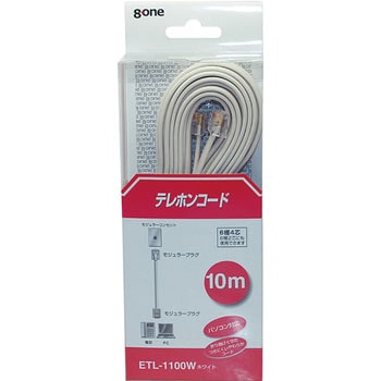 ETL-1100W �e���z���R�[�h �G�C�g���� �p�\�R���Ή� NTT�d�l �z���C�g�F �R�[�h��10m 1�� ETL-1100W 09900303