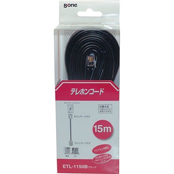 ETL-1150B �e���z���R�[�h �G�C�g���� �p�\�R���Ή� NTT�d�l �u���b�N�F �R�[�h��15m 1�� ETL-1150B 09900319