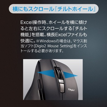 高速スクロールBT静音5ボタンBLEDマウス ナカバヤシ