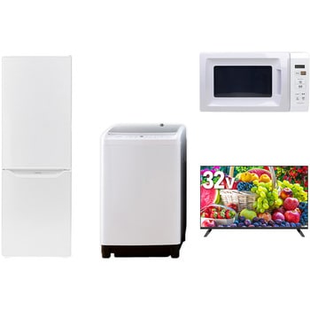 【家電セット】4点セット (8kg洗濯機 173L冷蔵庫 電子レンジ 32型液晶テレビ) YAMAZEN(山善)