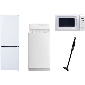 【家電セット】4点セット (6kg洗濯機 157L冷蔵庫 電子レンジ 軽量クリーナー) YAMAZEN(山善)