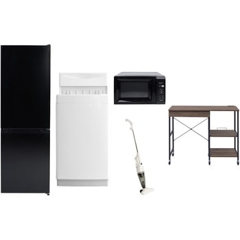 【家電セット】5点セット (6kg洗濯機 157L冷蔵庫 電子レンジ スティッククリーナー レンジラック) YAMAZEN(山善)