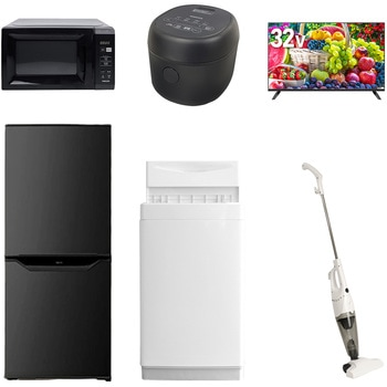 【家電セット】6点セット (6kg洗濯機 106L冷蔵庫 電子レンジ 炊飯器 32型液晶テレビ スティッククリーナー) YAMAZEN(山善)