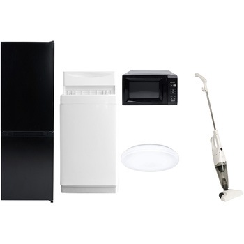 【家電セット】5点セット (6kg洗濯機 157L冷蔵庫 電子レンジ シーリングライト スティッククリーナー) - YAMAZEN(山善)