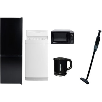 【家電セット】5点セット (6kg洗濯機 157L冷蔵庫 電子レンジ 電気ケトル 軽量クリーナー) YAMAZEN(山善)