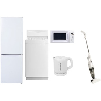 【家電セット】5点セット (6kg洗濯機 157L冷蔵庫 電子レンジ 電気ケトル スティッククリーナー) YAMAZEN(山善)