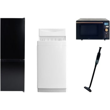【家電セット】4点セット (6kg洗濯機 157L冷蔵庫 オーブンレンジ 軽量クリーナー) YAMAZEN(山善)