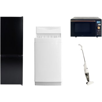 【家電セット】4点セット (6kg洗濯機 157L冷蔵庫 オーブンレンジ スティッククリーナー) YAMAZEN(山善)