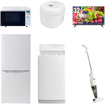 【家電セット】6点セット (6kg洗濯機 106L冷蔵庫 オーブンレンジ 炊飯器 32型液晶テレビ スティッククリーナー) YAMAZEN(山善)