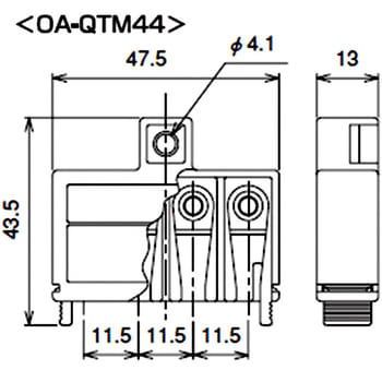 OA-QTM44 丸端子ねじ止め用多連式絶縁キャップ 1袋(20個) オーム電機