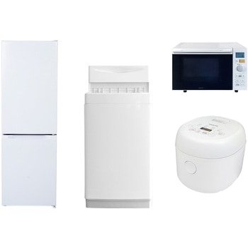 【家電セット】4点セット (6kg洗濯機 157L冷蔵庫 オーブンレンジ 炊飯器) YAMAZEN(山善)