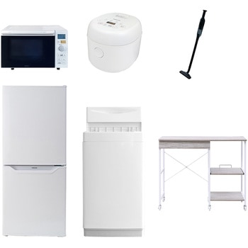 【家電セット】6点セット (6kg洗濯機 106L冷蔵庫 オーブンレンジ 炊飯器 軽量クリーナー レンジラック) YAMAZEN(山善)