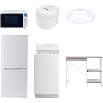【家電セット】6点セット (6kg洗濯機 106L冷蔵庫 オーブンレンジ 炊飯器 シーリングライト レンジラック) YAMAZEN(山善)