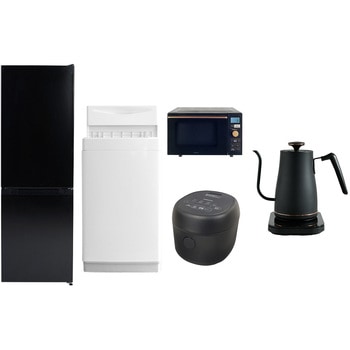 【家電セット】5点セット (6kg洗濯機 157L冷蔵庫 オーブンレンジ 炊飯器 温調ケトル) YAMAZEN(山善)