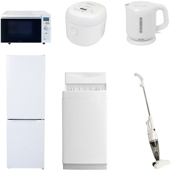 【家電セット】6点セット (6kg洗濯機 157L冷蔵庫 オーブンレンジ 炊飯器 電気ケトル スティッククリーナー) YAMAZEN(山善)