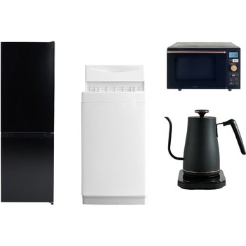 【家電セット】4点セット (6kg洗濯機 157L冷蔵庫 オーブンレンジ 温調ケトル) YAMAZEN(山善)