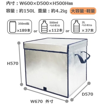 定番～超大型折りたたみ保冷BOX Zシッパー ホワイトバリーン