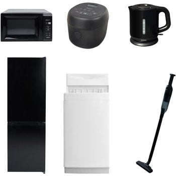 【家電セット】6点セット (6kg洗濯機 157L冷蔵庫 電子レンジ 炊飯器 電気ケトル 軽量クリーナー) - YAMAZEN(山善)