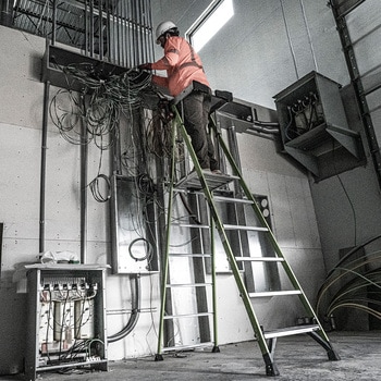 FRP上枠付き脚立 フォートレス 長谷川工業