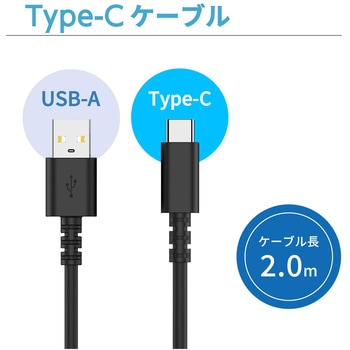 Type-Cケーブル 2m センチュリー