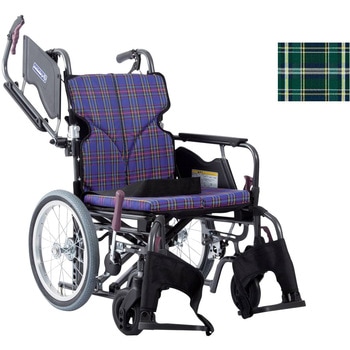 モダンBstyle 介助用 16インチ中・高床 緑チェック(A9) カワムラサイクル