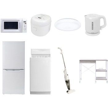 【家電セット】8点セット (6kg洗濯機 106L冷蔵庫 電子レンジ 炊飯器 シーリングライト 電気ケトル スティッククリーナー レンジラック) YAMAZEN(山善)